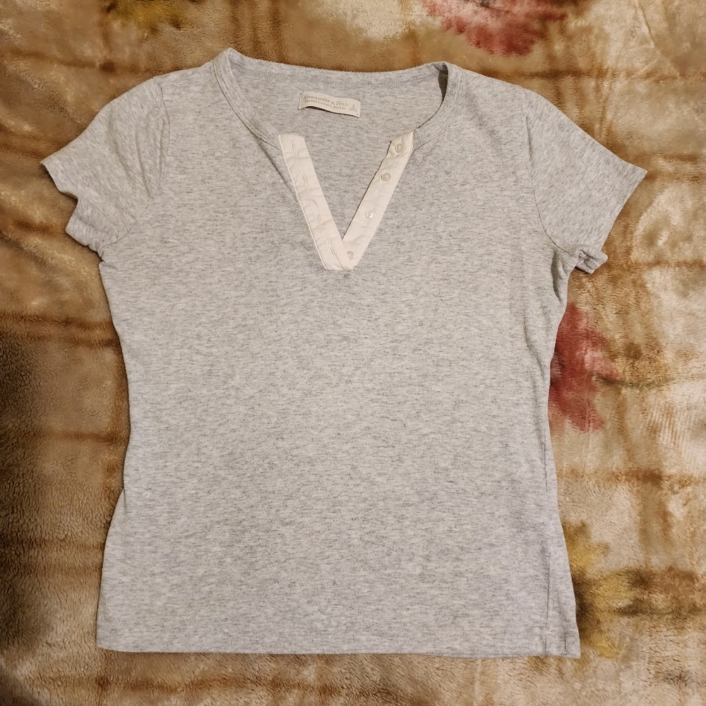 Abercrombie Short Sleeve Cozy Henley Tee, S